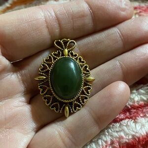 Elegant Gold and Green Pendant